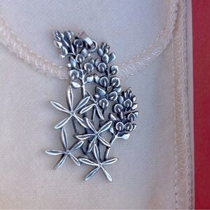 James Avery Retired Bluebonnet flower  Pendant